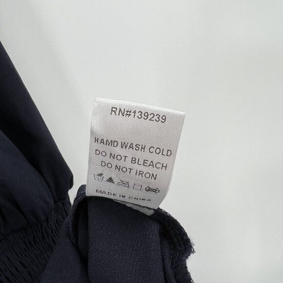 Pomander Place by Tuckernuck Navy Blue Crepe Kenzo Mini Dress sz S Tiered NWT - Picture 4 of 5